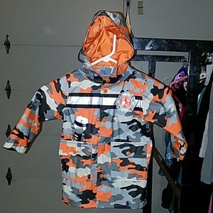 Boy camo rain jacket